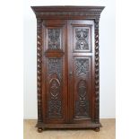 Oak two-door cupboard