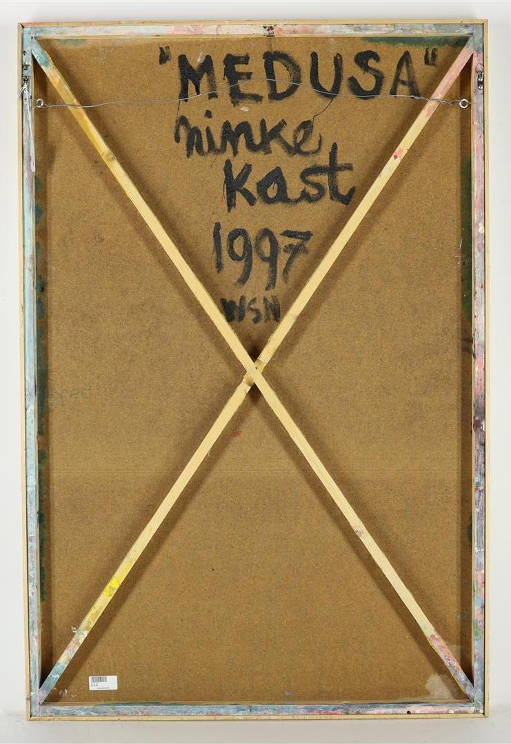 Ninke Kast (1926-2022) 'Medusa', signed and dated 1997 on the reverse, board 122 x 122 cm. - Image 3 of 3