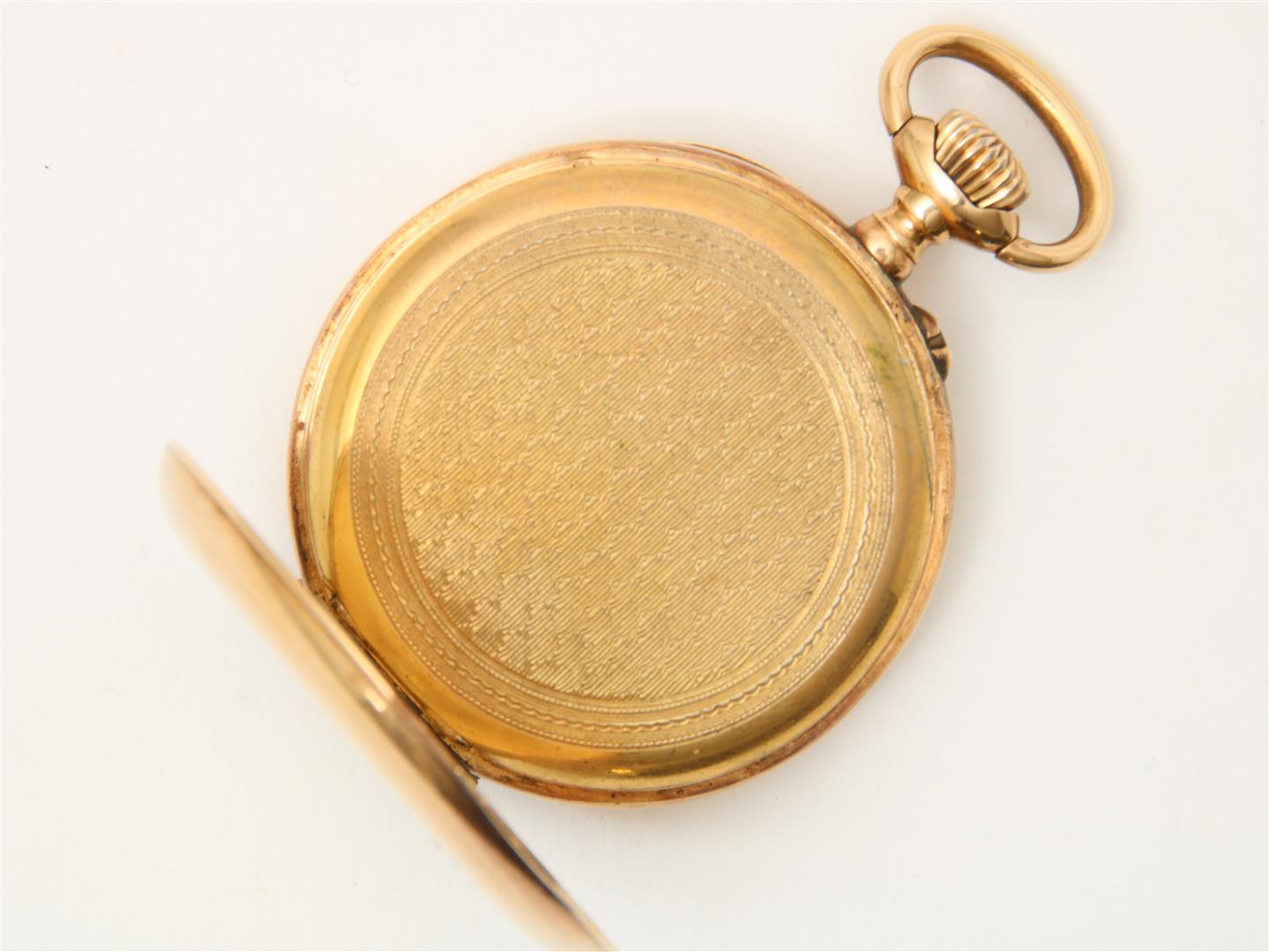 Pocket watch, yellow gold case, address: Antoine Frères, grade 585/000, numbered: 74236, diameter 46 - Image 2 of 3