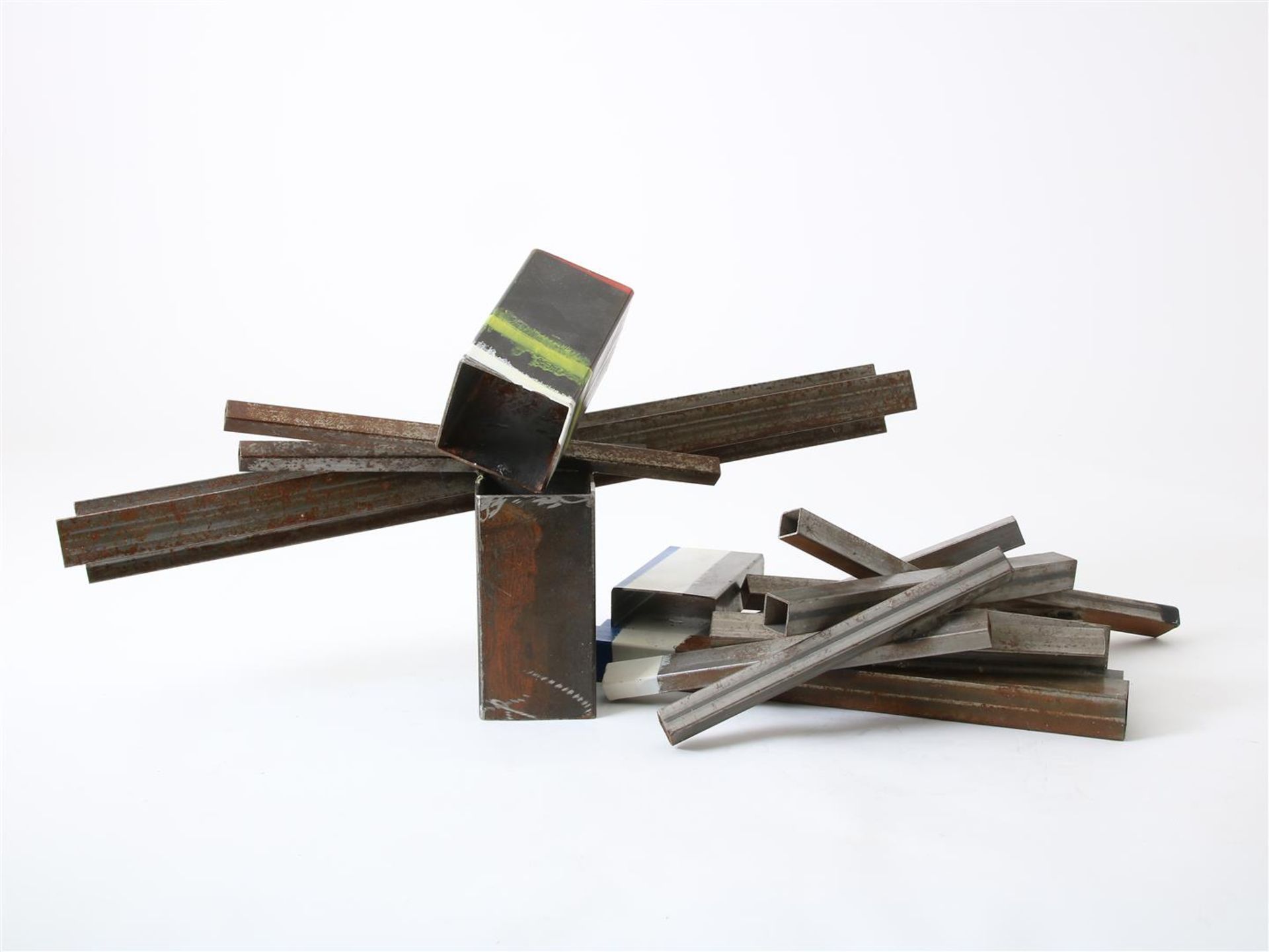 Lot of 2 relief metal modules with welding, Manfred Dorner - Bild 6 aus 9