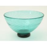 Green thick glass design bowl 