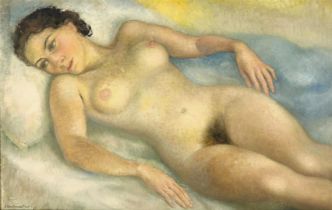 Moor, Christian de. Reclining nude