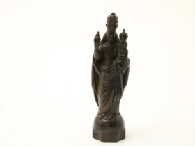 Ebonywood sculpture, Black Madonna with child, Italy