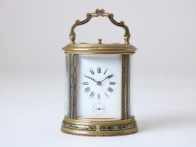 Oval carriage clock, France ca. 1880