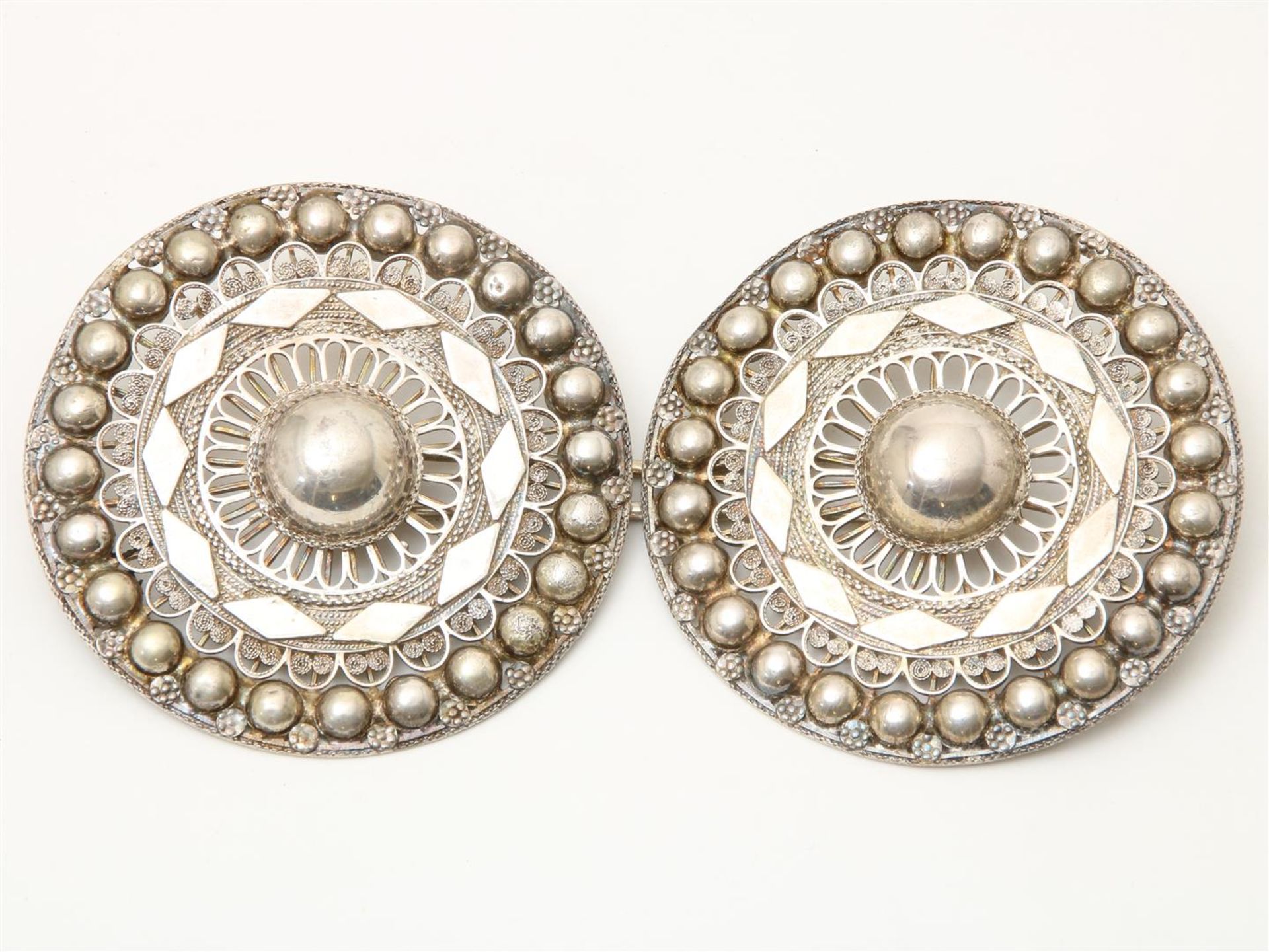 Silver trouser buttons, regional jewellery, 1902