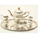 Silver teaset, C.L.J. Begeer, Utrecht, 1926