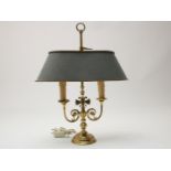 Copper bouillotte table lamp 