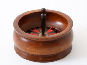 Turned miniature mahogany roulette