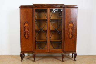 Mahogany Edwardian china cabinet