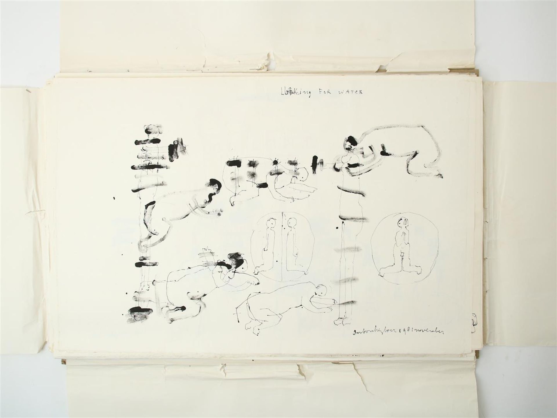 Anton Heyboer (1924-2005) Folder with 61 unique drawings, all signed and dated, Indian ink / - Image 9 of 29