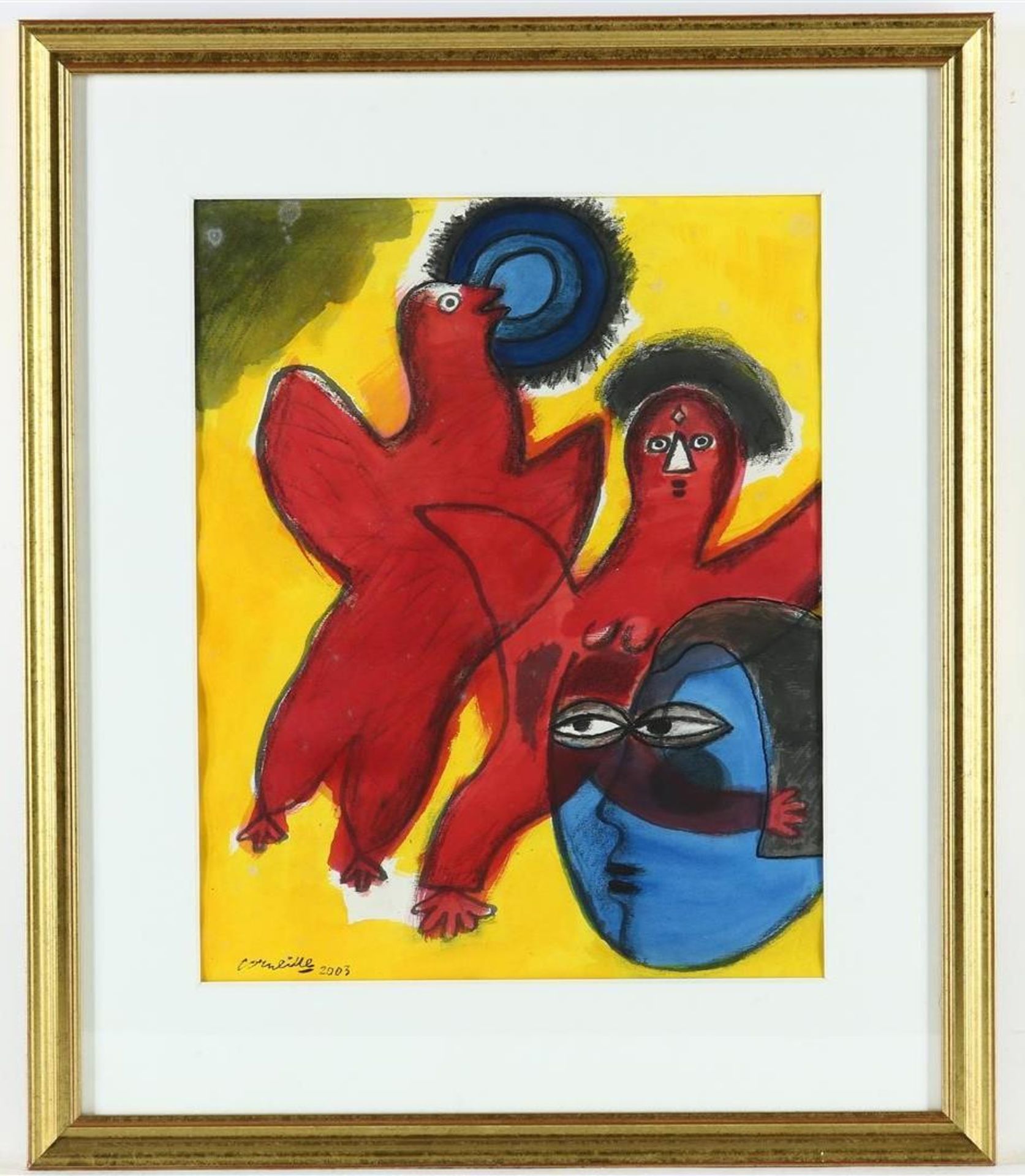 Corneille (Cornelis Guillaume van Beverloo) (1922-2010) Full d'oiseaux ou le cardinal rouge, - Image 2 of 4