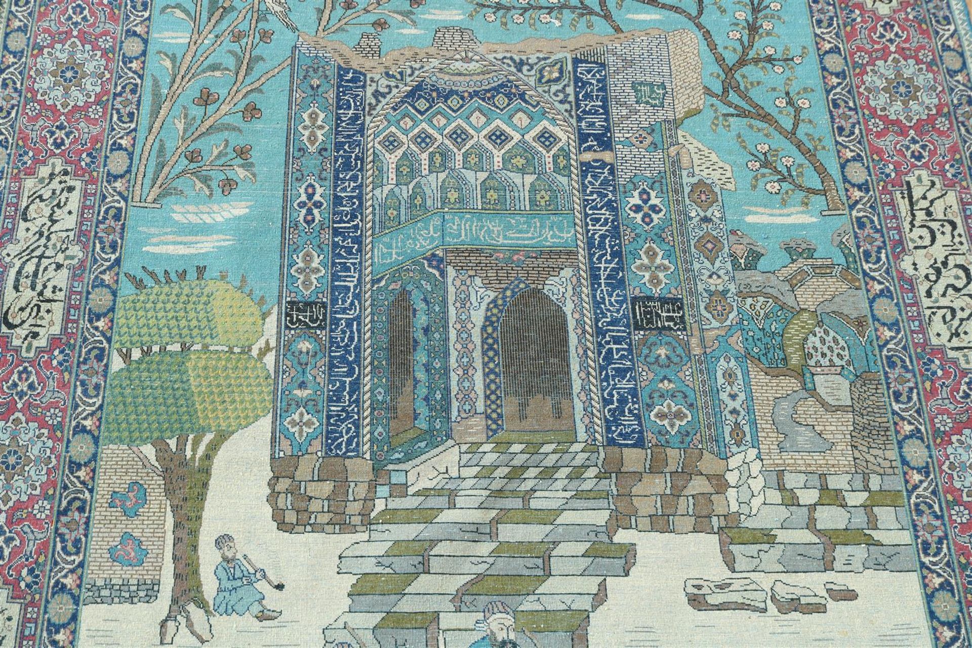 Wool and cotton tapestry, Tabriz, approx. 1910/20 - Bild 11 aus 14