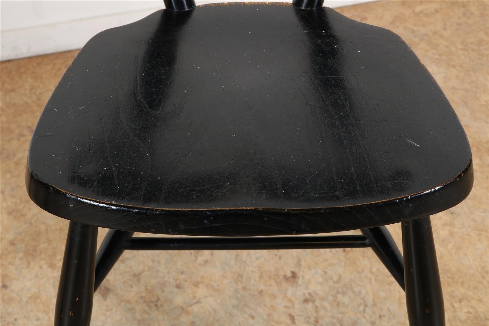 Set of black stained Ercol chairs, England 1960s, stamped underside of seat, height 75 cm. - Image 3 of 6