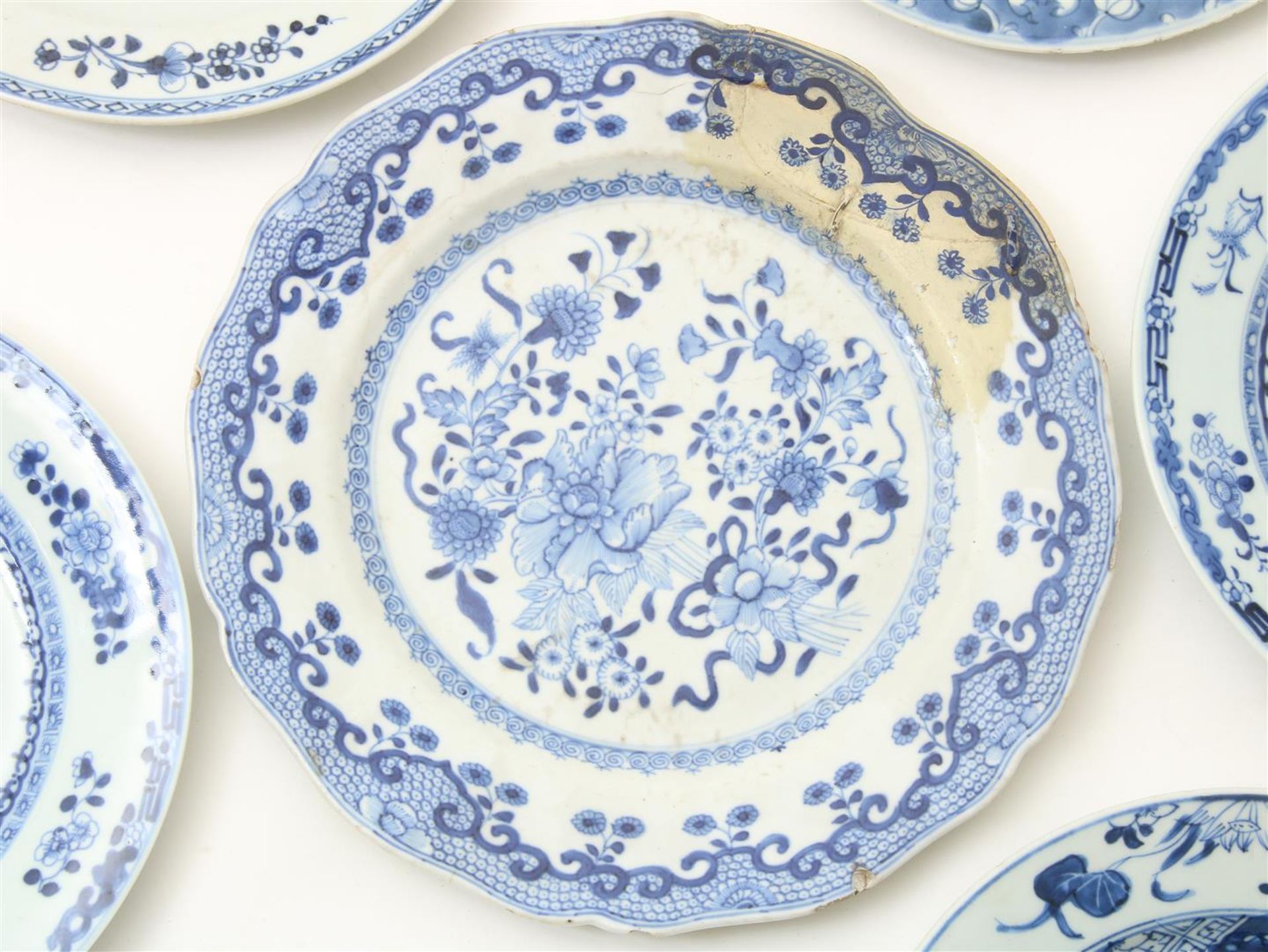 6 porcelain Qianlong plates, China - Bild 6 aus 8