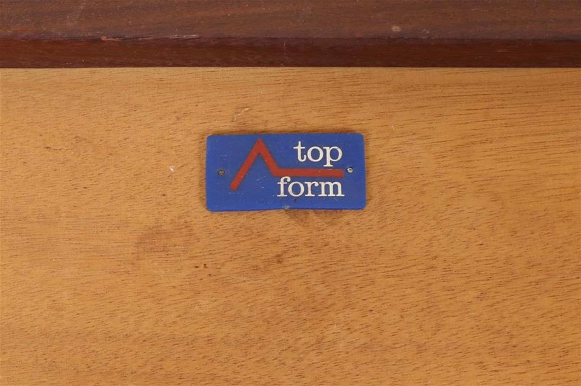 Set of teak Topform vintage chairs covered with black leatherette, 1960s. (sticker bottom) - Image 5 of 5