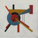 Ladislav Kroha Geometric abstract composition, signed bottom right with initials "L.K." and full