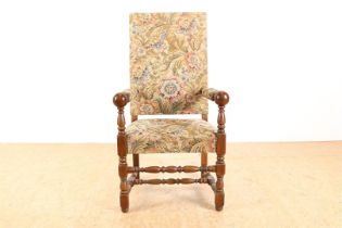 Oak Renaissance style armchair