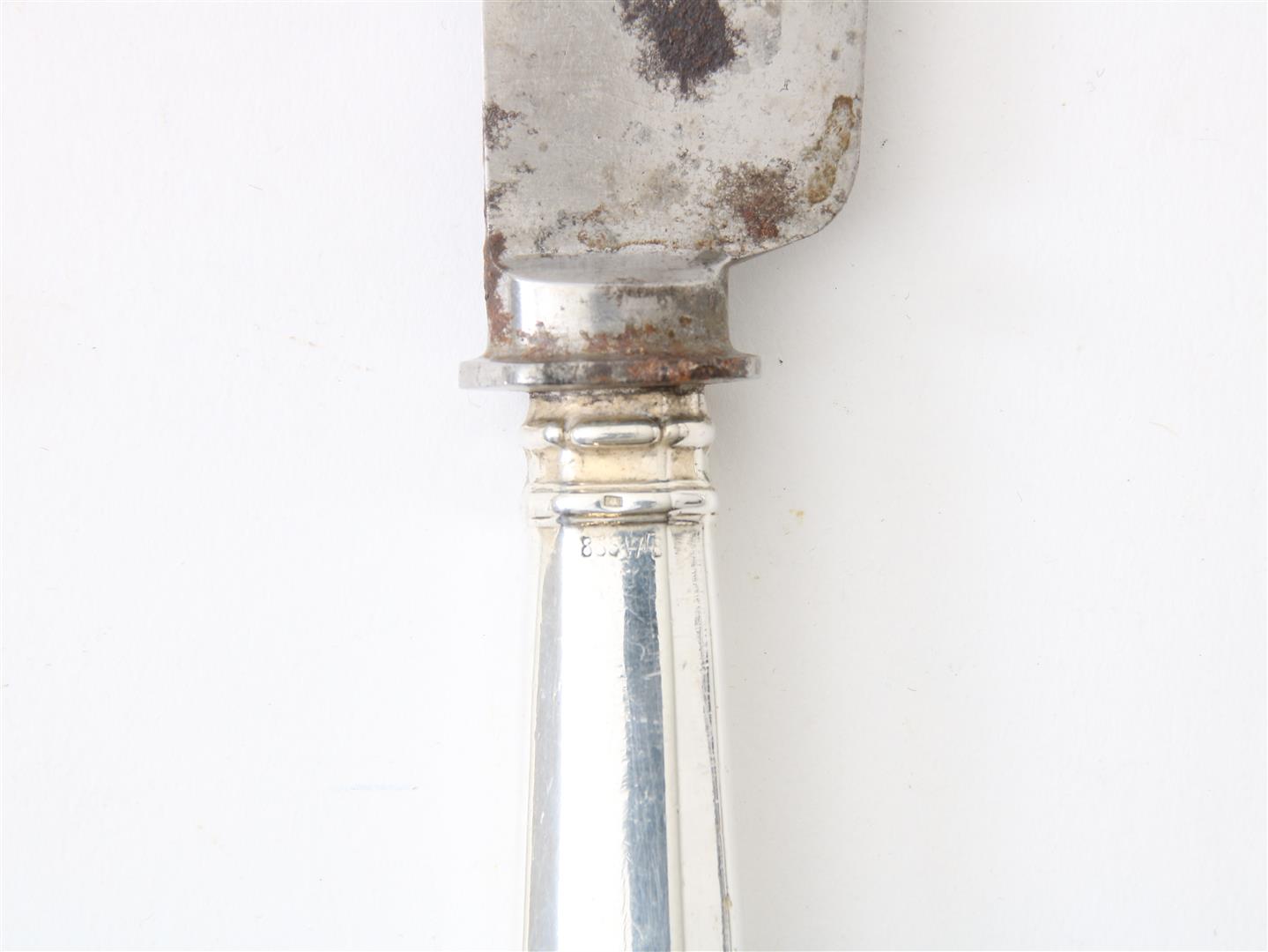 12 silver knives, grade 835/000. - Image 2 of 2