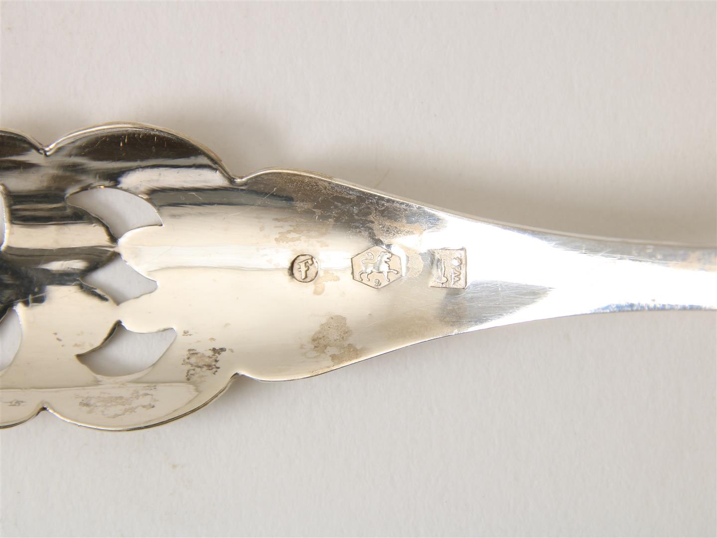 Set of silver Biedermeier sauce spoons, 1865. - Image 3 of 4