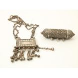 Lot of a silver Quran prayer pendant