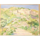 Ad Blok van der Velden (1913-1980) Village in the hills, signed, 1953, watercolor on paper, 38 x