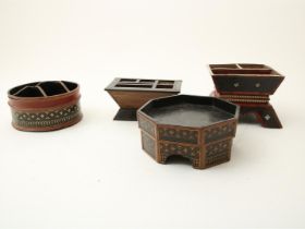 Lot of 4 charm/spice boxes with various compartments