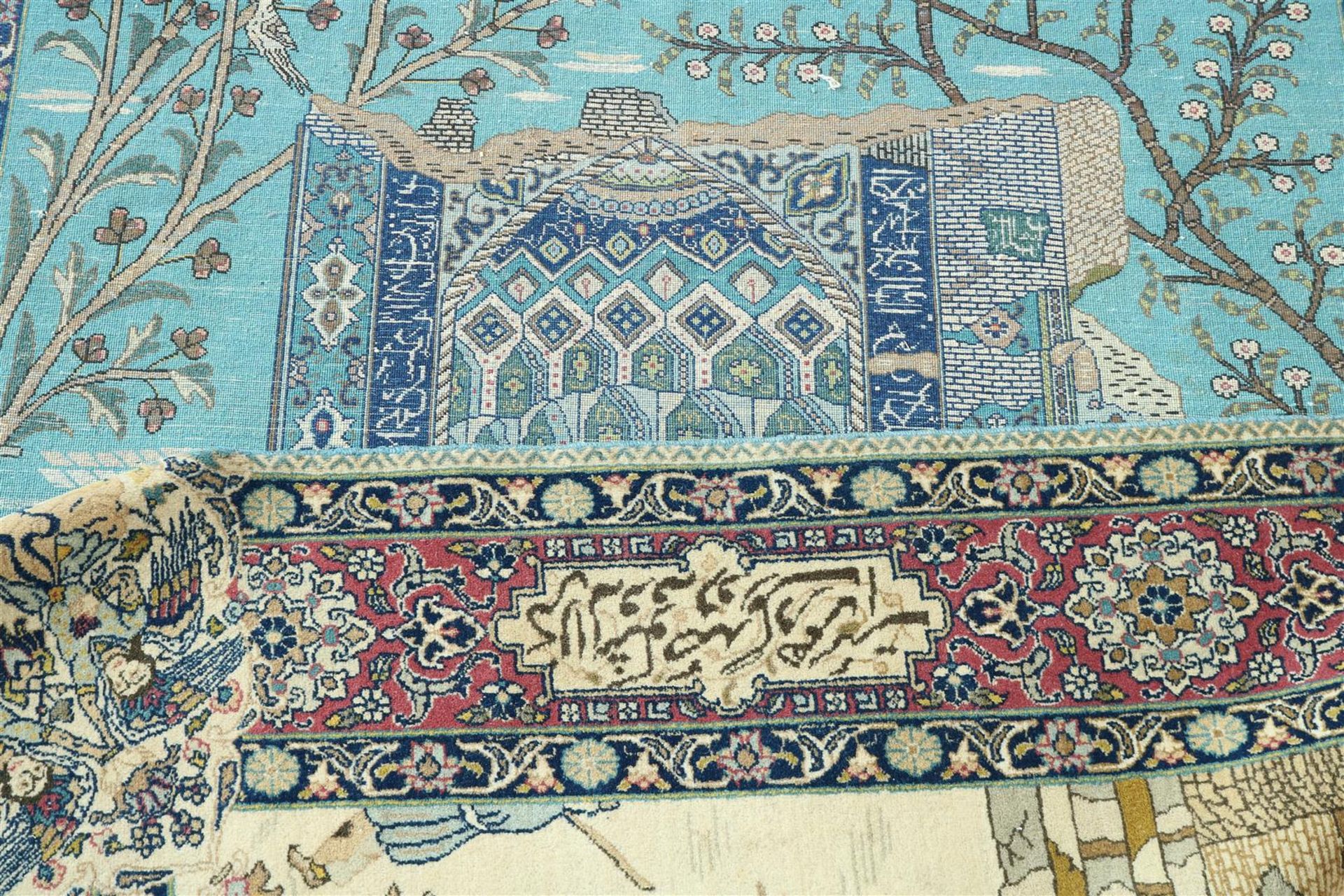 Wool and cotton tapestry, Tabriz, approx. 1910/20 - Bild 14 aus 14