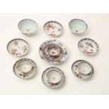 Lot of various porcelain, Imari: 6 saucers and 3 cups, capuceiner cup and saucer, 2 bowls and a