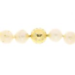 Pearl necklace with gold clasp