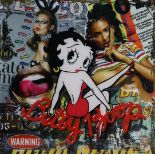 "Playboy Betty Boop", verso with sticker COBRA art company, with the name of the photographer