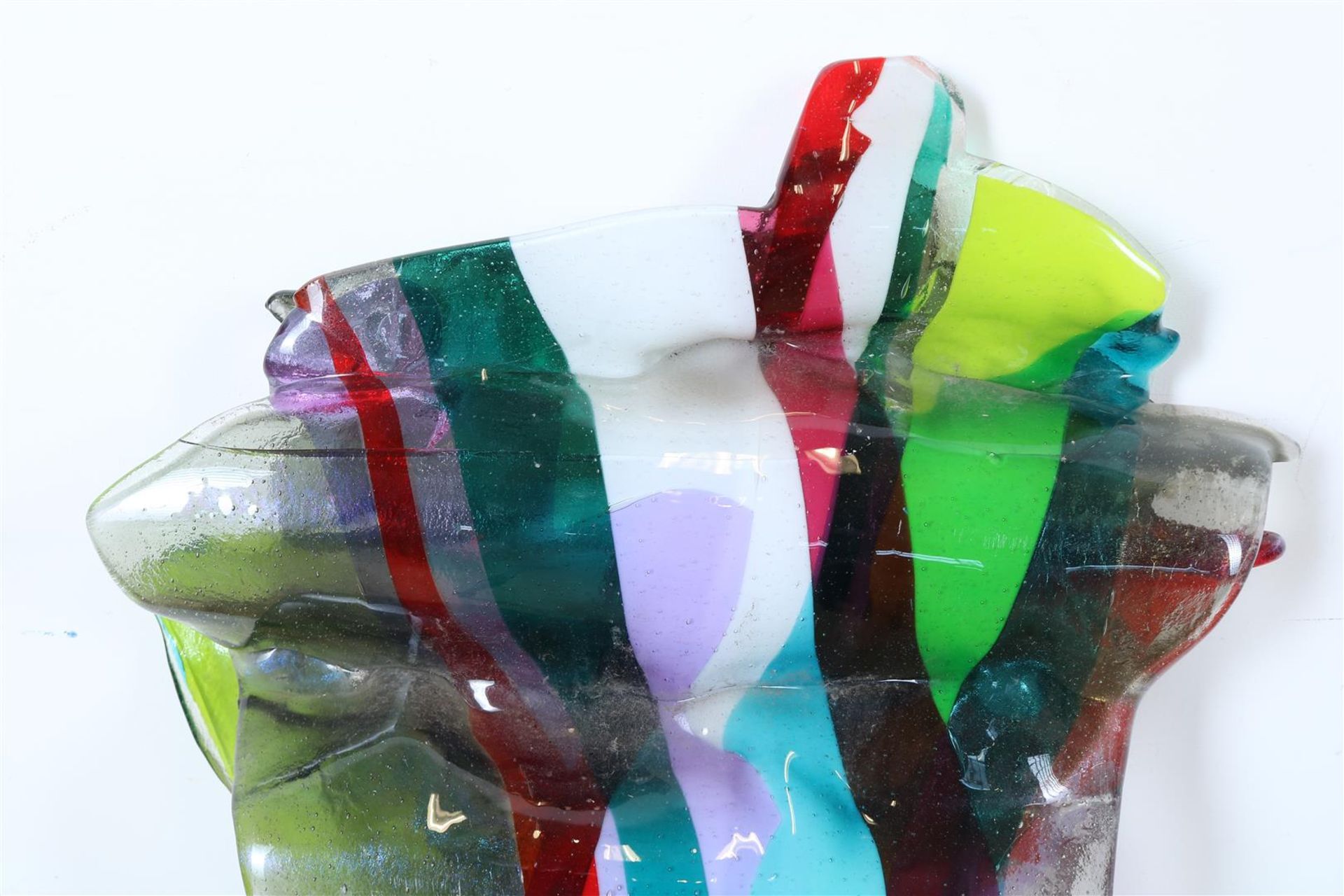 Louis la Rooy (1947-) Glass sculpture, signed and dated '09 on the reverse, 100 x 60 x 20 cm on - Image 4 of 6