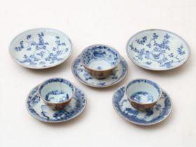 Various capucine cups and saucers, 5 saucers and 3 cups