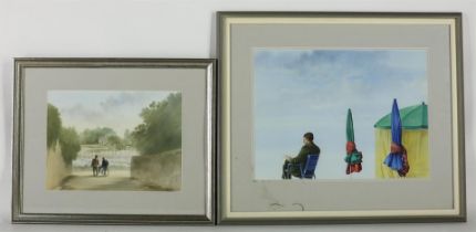 Gaudin, Alain. Two watercolours