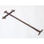 Wrought iron field cross, possibly Spain, 18th century