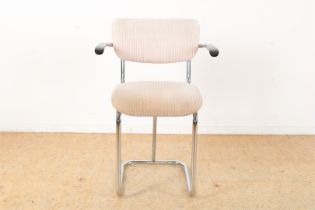 Chrome-plated design armchair, Gispen