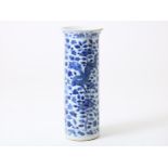 Porcelain vase blue decorated with dragon