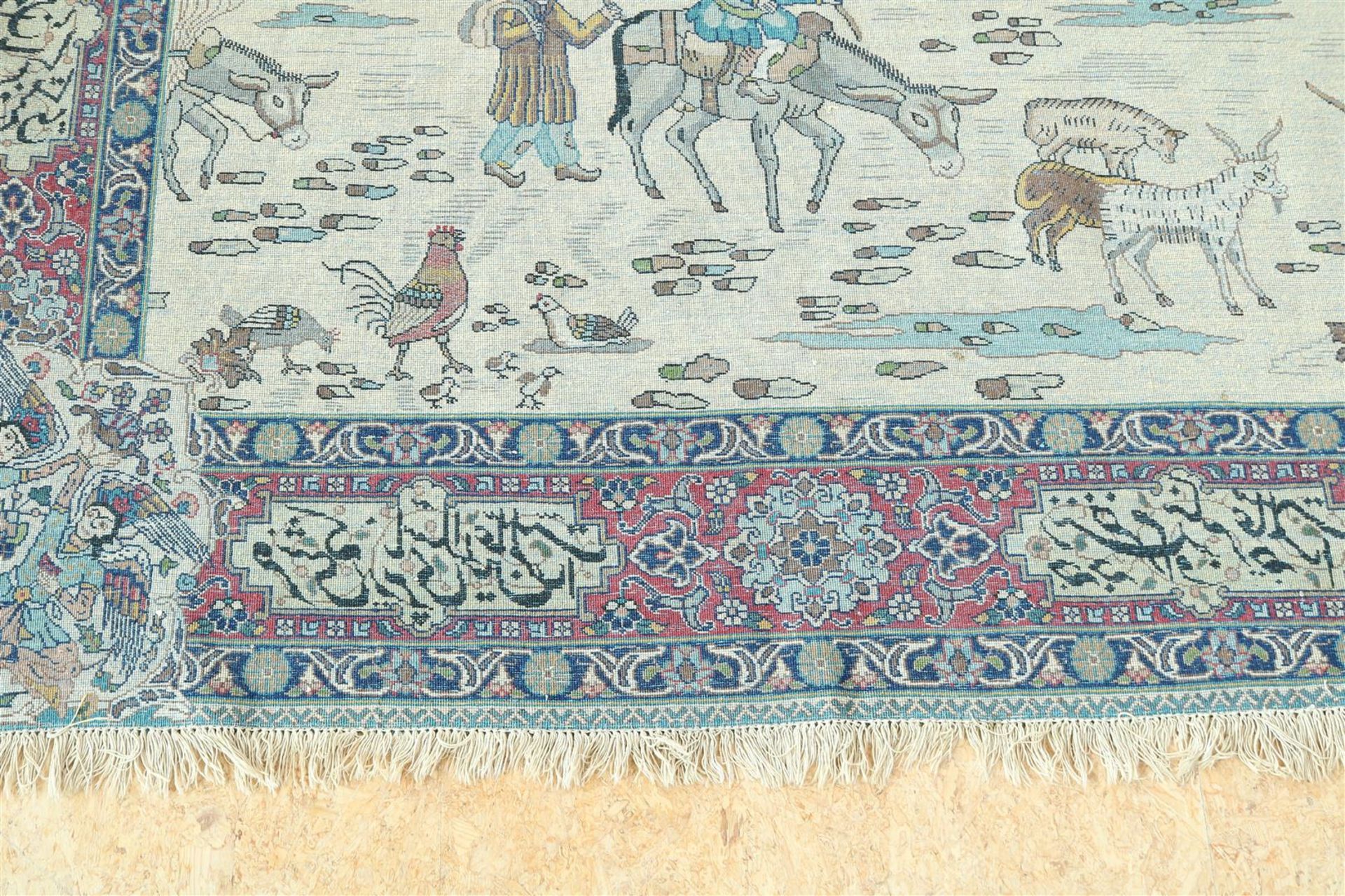 Wool and cotton tapestry, Tabriz, approx. 1910/20 - Bild 13 aus 14