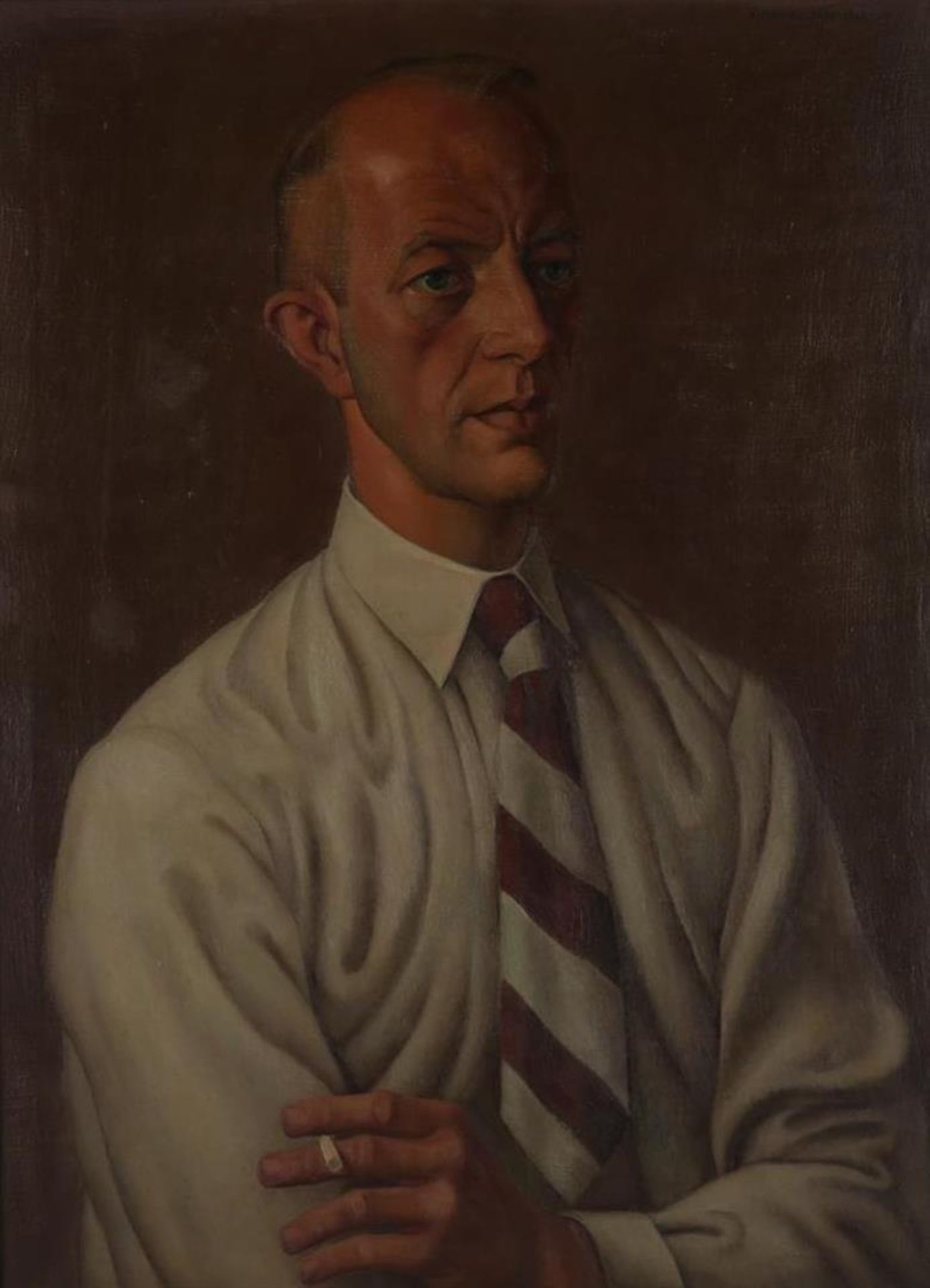 Riemko Holtrop (1914-1996) Self-portrait, signed top right and dated 1943, canvas, 79 x 59 cm.