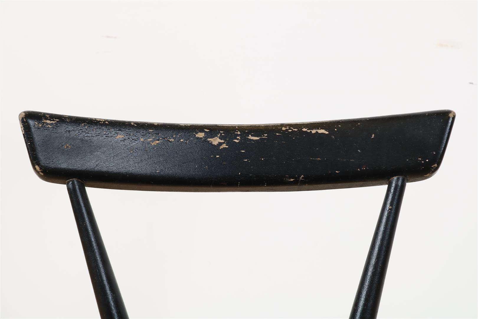 Set of black stained Ercol chairs, England 1960s, stamped underside of seat, height 75 cm. - Image 4 of 6