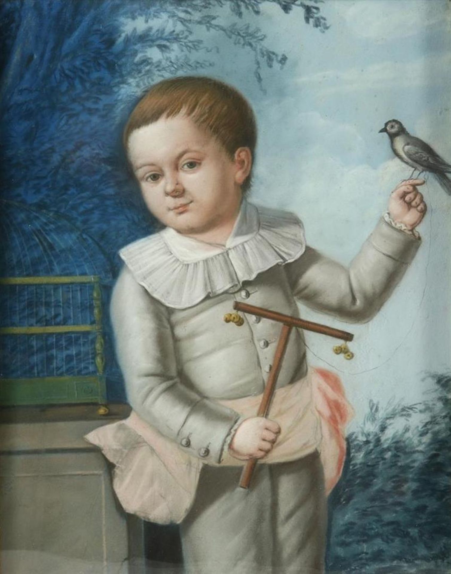 Attributed to Johannes van Dijk (1718-1798) Portrait of a boy, probably Pieter Cornets de Groot (