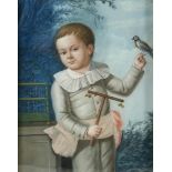 Attributed to Johannes van Dijk (1718-1798) Portrait of a boy, probably Pieter Cornets de Groot (