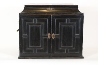 Blackened pine art cabinet,