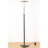 Design floor lamp with aluminum top on cast iron base, design Lucien Gau for studio Naco, model "