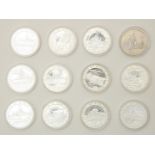 Lot of various commemorative coins, "Warships of World War II", Gibraltar, 1 crown, consisting of:
