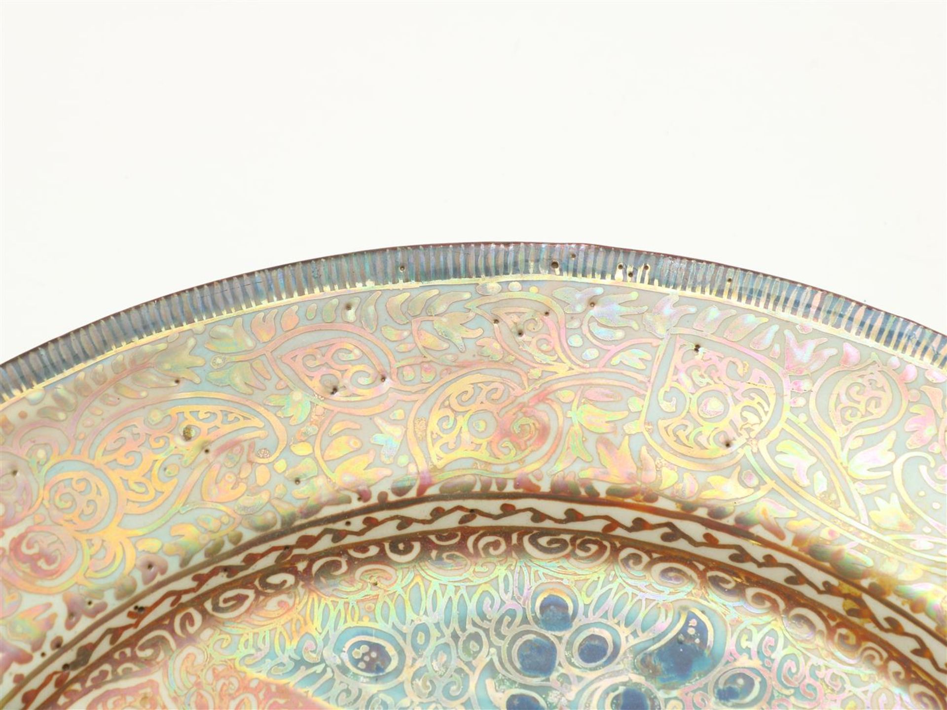 Earthenware luster glaze New Delft plate - Bild 2 aus 3