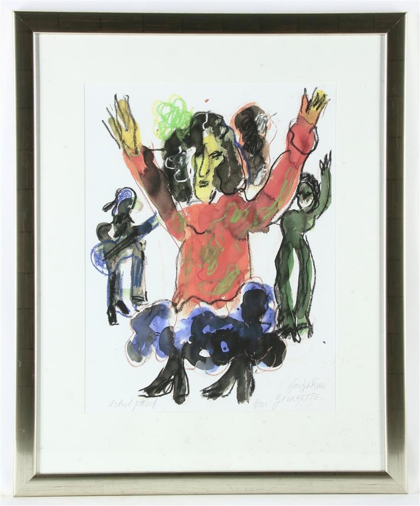 Jan Sierhuis (1928-2023) Flamenco dancer, signed lower right, lithograph, artist proof, 64 x 50 cm - Image 2 of 4