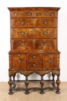 William & Mary chest on stand, early 18th century
