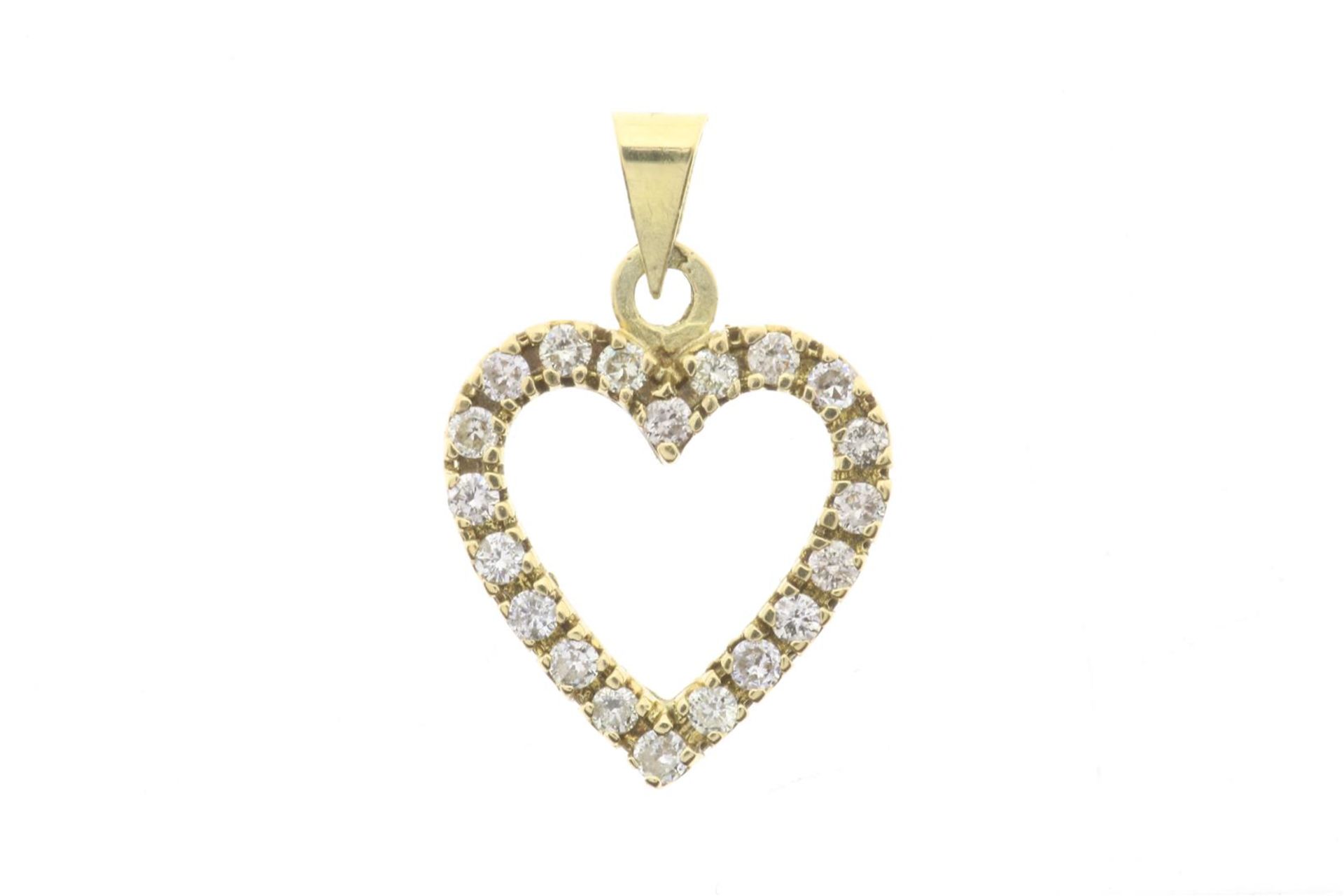 Yellow gold pendant pave set with diamonds