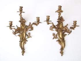 Louis XV style wall appliques