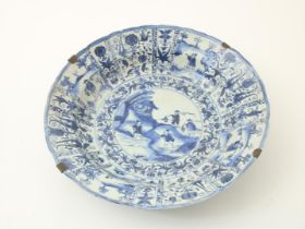 Kraakporcelain plate, China 1635-1650